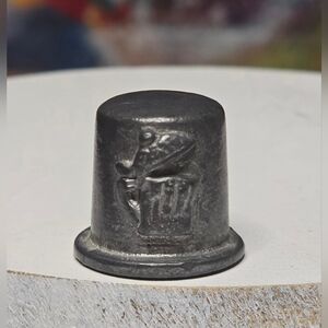 Vintage Metal Beer Stein And Beer Barrel Souvenior Thimble [ Read Details ]